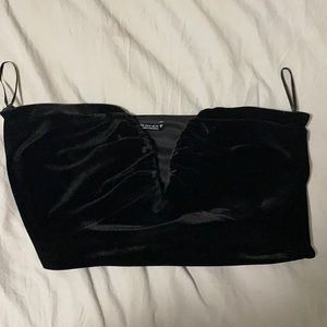 ZARA velvet black tube top